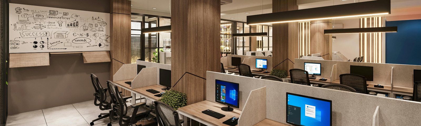 Arbeitsplätze im Büro: Microsoft 365 für Teams, E-Mail und Zusammenarbeit